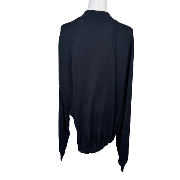 Pronto Uomo Silk Cotton Mock Neck Thin Sweater US Mens 3XL Tall - Picture 2 of 7